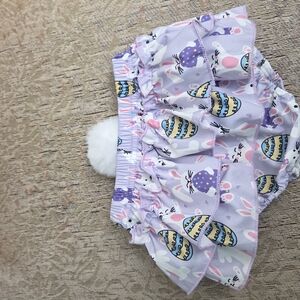Purple Easter Bunny Kids Ruffled Bloomers